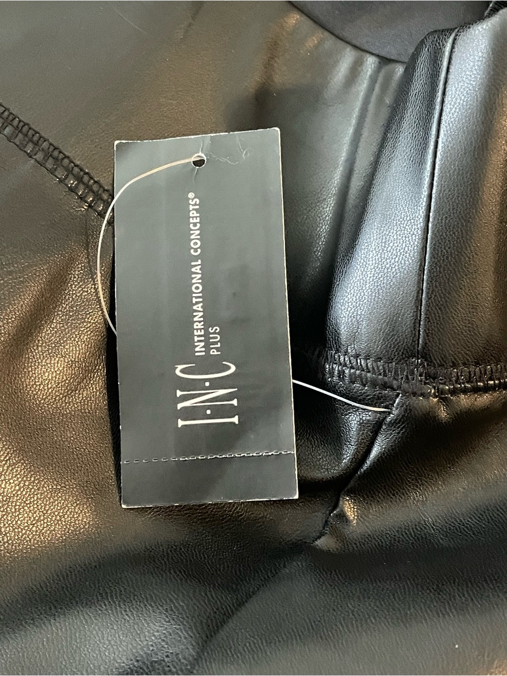 NWT INC International Concepts Faux Leather High-Waist Leggings - 26W - Picture 5 of 8